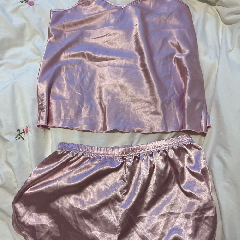 Silky Pink Sleepwear Set